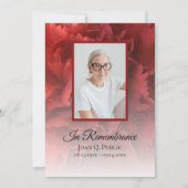 Invitation Mémorial commémoratif de l'anniversaire de la mort (Devant)