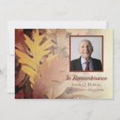 Invitation Mémorial commémoratif de l'anniversaire de la mort (Devant)