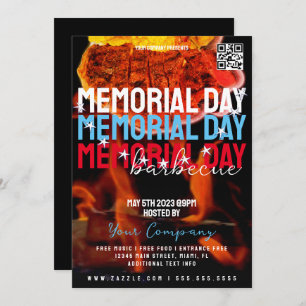 Invitation Memorial Day Barbecue Event Company Party Flyer