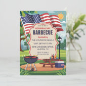 Invitation Memorial Day Barbecue Party (Debout devant)