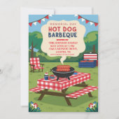 Invitation Memorial Day Hot Dog Barbeque Party (Devant)