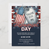 Invitation Memorial Day Juillet Patriotique (Devant)