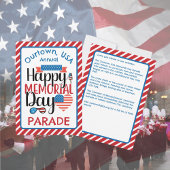 Invitation Memorial Day Notre Town Parade Cérémonie Invitatio