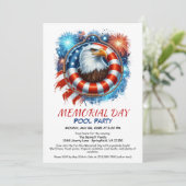 Invitation Memorial Day Pool Party | Summer Bash (Debout devant)