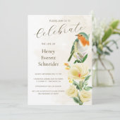 Invitation Mémorial de la fête des oiseaux avec photo (Debout devant)