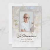 Invitation Mémorial de l'anniversaire de la mort florale de l (Devant)