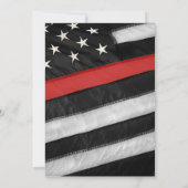 Invitation Mémorial de pompier funéraire photo (Dos)