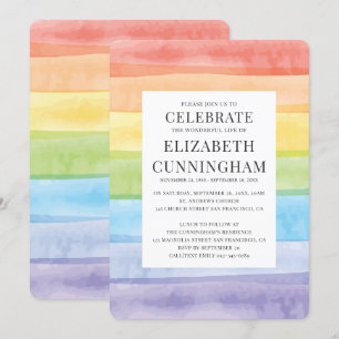 Invitation Mémorial de Rainbow Stripes