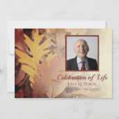 Invitation Mémorial des feuilles d'automne peintes Célébratio (Devant)