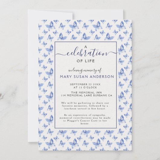 Invitation Mémorial des papillons (Devant)