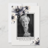 Invitation Mémorial Élégante Photo Célébration De La Vie (Devant)