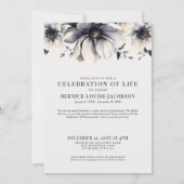 Invitation Mémorial Élégante Photo Célébration De La Vie (Dos)