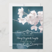 Invitation Mémorial Fleurs de cerisiers en fleurs Sakura (Devant)