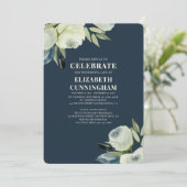 Invitation Mémorial floral d'aquarelle moderne (Debout devant)