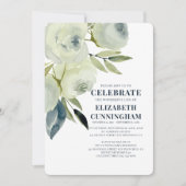 Invitation Mémorial floral d'aquarelle moderne (Devant)