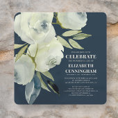 Invitation Mémorial floral d'aquarelle moderne