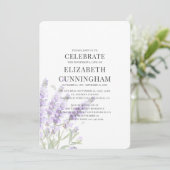 Invitation Mémorial floral de la Lavande violette (Debout devant)