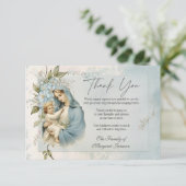 Invitation Mémorial funéraire catholique Jésus Vierge Marie (Debout devant)