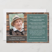 Invitation Mémorial funéraire | Célébration Du Merci De Vie (Devant)