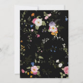 Invitation Mémorial funéraire de l'Arbre de Vie Floral Crest (Dos)