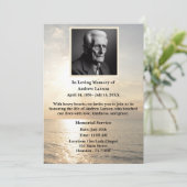 Invitation Mémorial funéraire de Sunrise Beach Ocean (Debout devant)