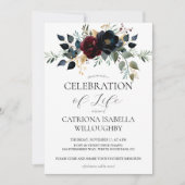 Invitation Mémorial funéraire floral de la marine de Bourgogn (Devant)