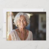 Invitation Mémorial funéraire rose et blanc de pavot (Dos)