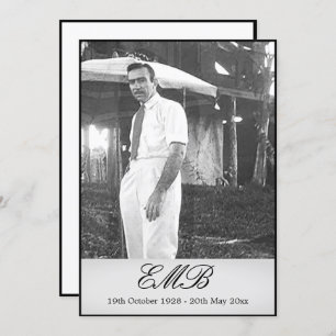 Invitation Mémorial funéraire simple photo