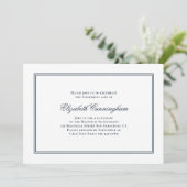 Invitation Memorial Funeral Classic et simple Elegant (Debout devant)