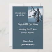 Invitation Memorial Keepsake Scales Justice Law (Dos)