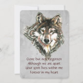 Invitation Memorial Keepsaké Wolf Wolf Animal art (Devant)