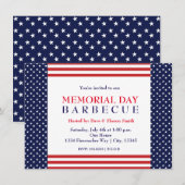 Invitation Memorial Labor Day Barbecue Party Événement Invita (Devant / Derrière)
