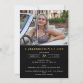 Invitation Mémorial moderne / Funérailles / Célébration de la (Devant)