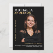 Invitation Mémorial moderne / Funérailles / Célébration de la (Dos)