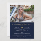 Invitation Mémorial moderne / Funérailles / Célébration de la (Devant)