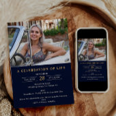 Invitation Mémorial moderne / Funérailles / Célébration de la