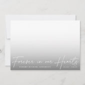 Invitation Mémorial moderne pour toujours dans nos coeurs Car (Devant)