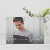 Invitation Mémorial moderne pour toujours dans nos coeurs Car (Debout devant)