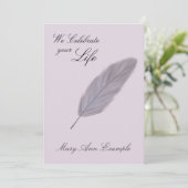 Invitation Mémorial personnalisable / Funérailles vivantes (p (Debout devant)