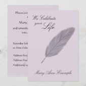 Invitation Mémorial personnalisable / Funérailles vivantes (p (Devant / Derrière)