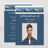 Invitation Memorial Photo Bush Avion pilote de conservation (Devant / Derrière)