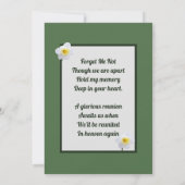 Invitation Mémorial photo du Carré de la jonquille blanche (Dos)