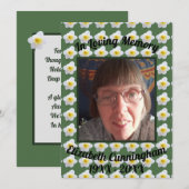 Invitation Mémorial photo du Carré de la jonquille blanche (Devant / Derrière)