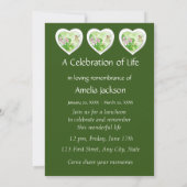 Invitation Memorial Photo Hummingbird Garden Oiseau Invitatio (Dos)