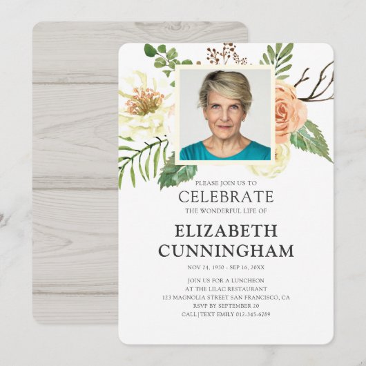 Invitation Mémorial photographique des Florales Russes d'Aqua (Devant / Derrière)