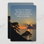 Invitation Memorial Poche Keepsaké Lac Sunset paisible (Devant / Derrière)