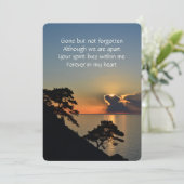 Invitation Memorial Poche Keepsaké Lac Sunset paisible (Debout devant)