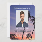 Invitation Memorial Poket Keepsaké Tropical Beach Paradise (Dos)