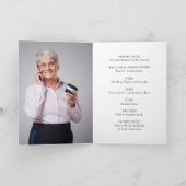 Invitation Mémorial rose floral ordre de service (Intérieur)