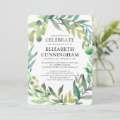 Invitation Mémorial rustique de l'aquarelle (Debout devant)